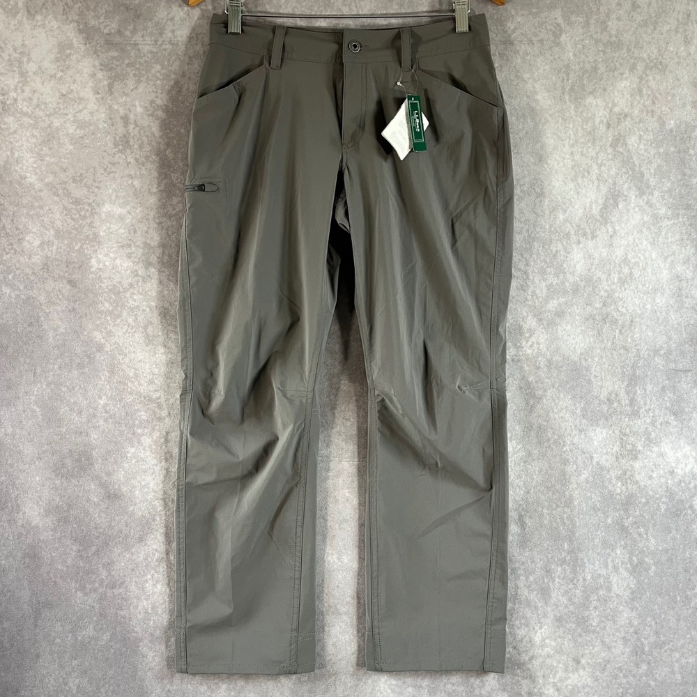 L.L. Bean No Fly Zone Hiking Pants Women 6 Petite Gray Nylon Spandex 519488 NEW
